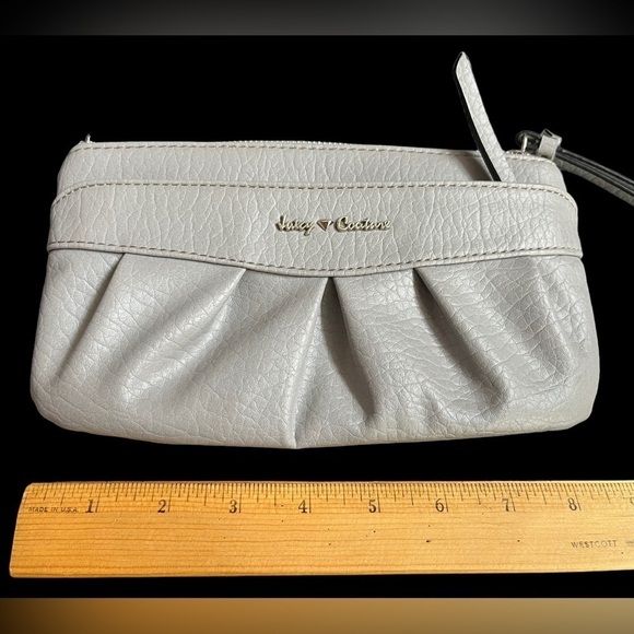 Juicy Couture Handbags - Juicy Couture Ruched Wristlet/Purse - Gray Sleet